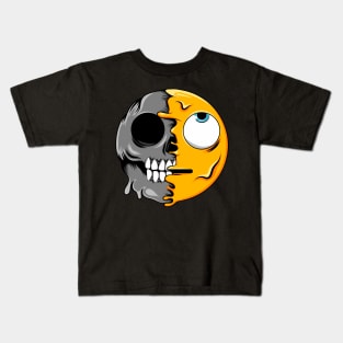 Rolling Eyes Zombie Emoji Kids T-Shirt